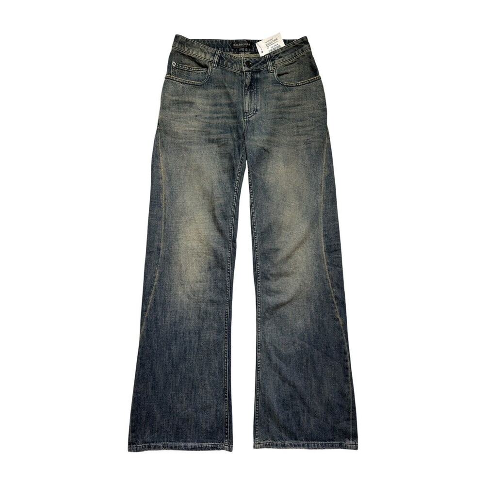 Curved Washed denim